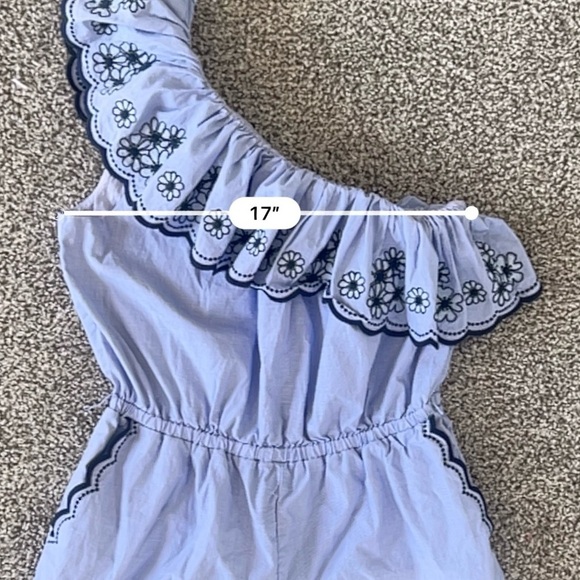 Kate Spade One-Shoulder Daisy Embroidered Ruffle Romper – Coquette Cottage - 12 - Picture 11 of 14